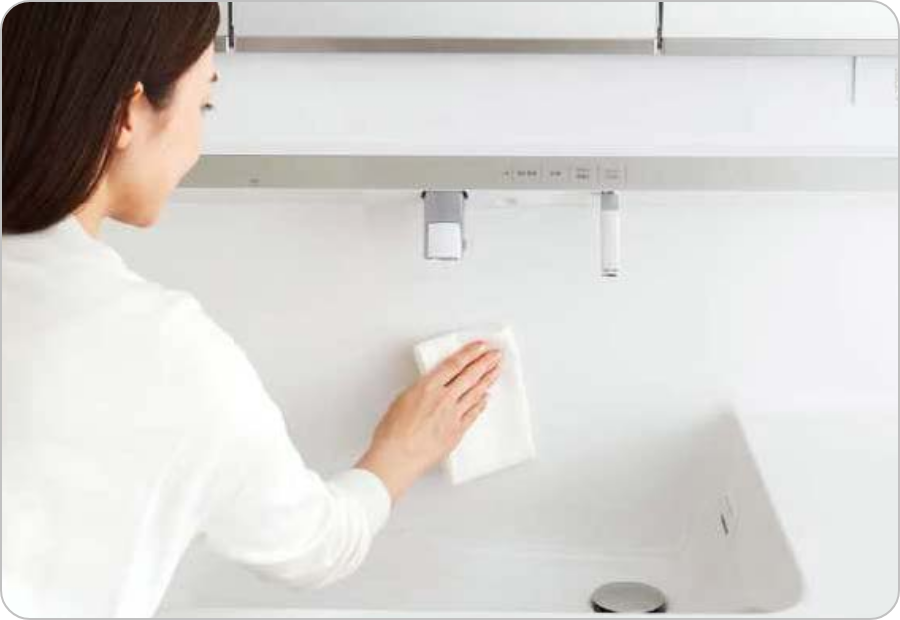 汚れがたまりにくくお掃除ラクラク