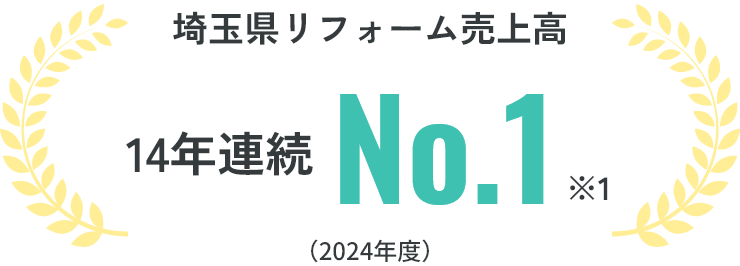 埼玉県リフォーム売上高14年連続No.1（2024年度）